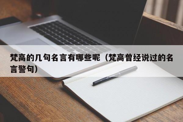 梵高的几句名言有哪些呢（梵高曾经说过的名言警句）